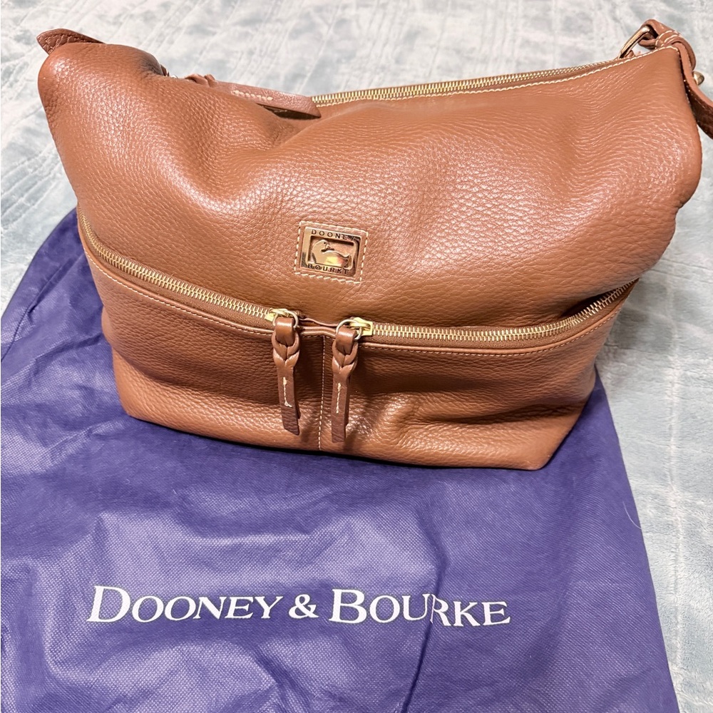Dooney & Bourke Tan Leather Hobo Bag